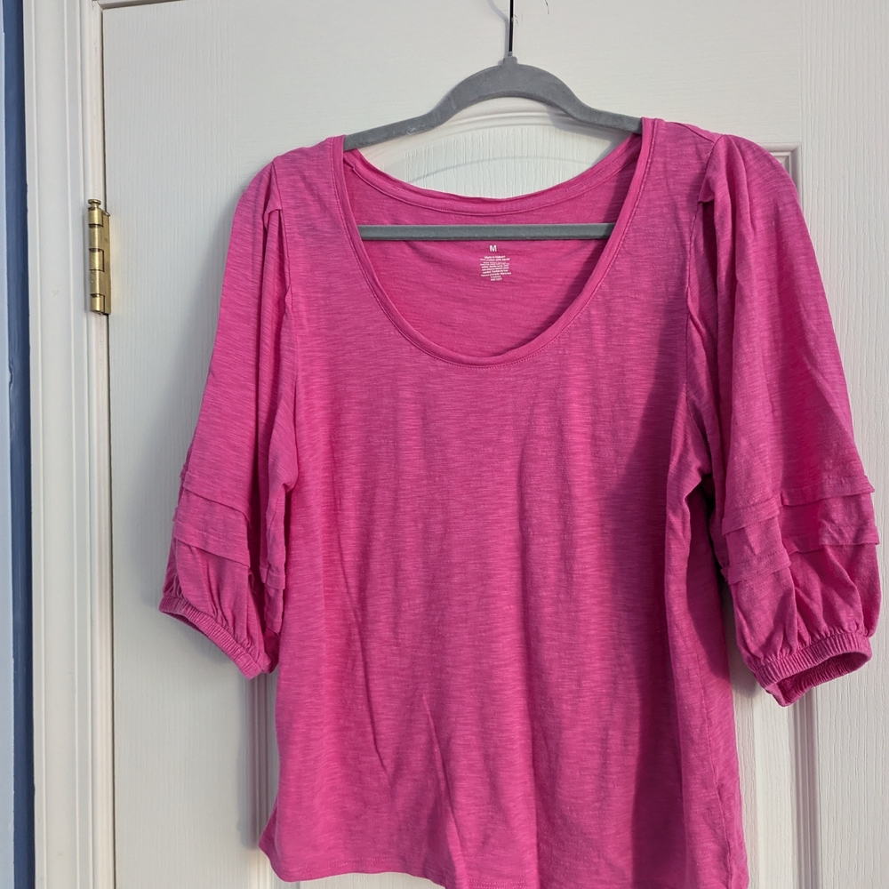 Sonoma Women's Fuchsia Short Sleeve Top
